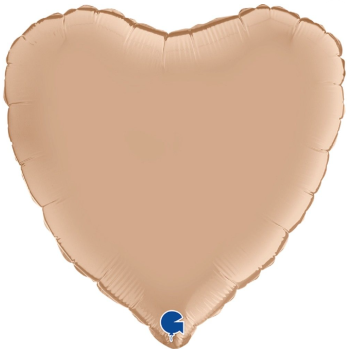 Folienballon - Herz Satin Nude - ø 46cm